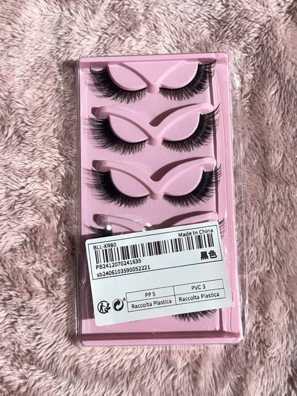 False Eyelash Set - Pink Tray Packaging